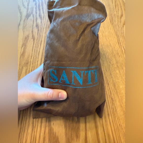 Marco Santi Brown Satin Clutch with Knot Design - Picture 2 of 8